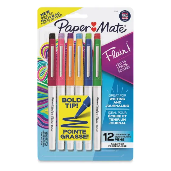 Paper Mate Flair Bold Pens - Set of 12 {1}