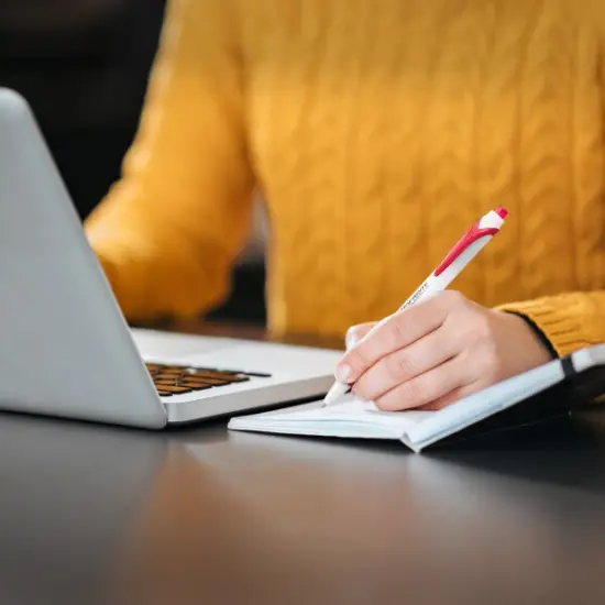 GlideWrite Ballpoint Pen with TechniFlo Ink, (1.0mm) Medium Line, Black {4}