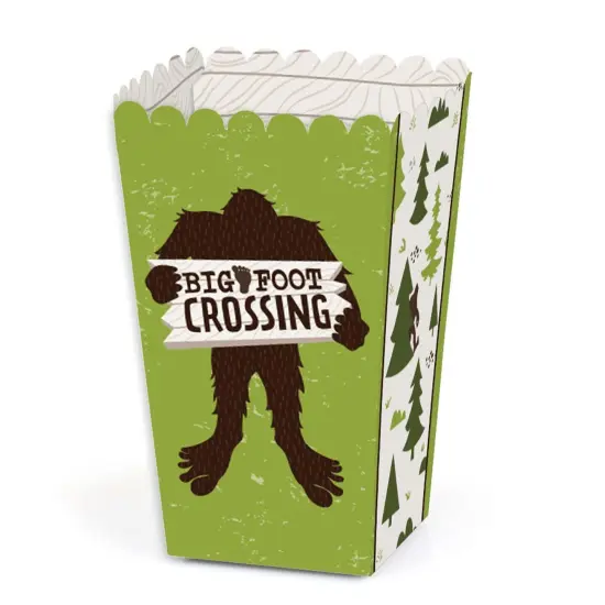Big Dot of Happiness Sasquatch Crossing - Bigfoot Party or Birthday Party Favor Popcorn Treat Boxes - Set of 12 {1}
