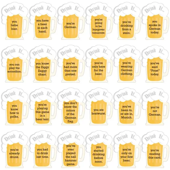 Big Dot of Happiness Drink If Game - Oktoberfest - Beer Festival Game - 24 Count {3}