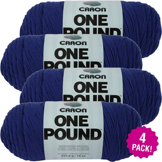Multipack of 4 - Caron One Pound Yarn-Royalty {1}