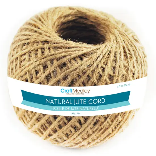 Craft Medley Jute Cord 2ply 80g-Natural {1}