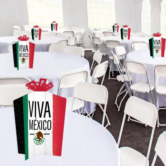 Big Dot of Happiness Viva Mexico - Table Decorations - Mexican Independence Day Party Fold and Flare Centerpieces - 10 Count {3}