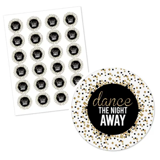Big Dot of Happiness Prom - Prom Night Party Circle Sticker Labels - 24 Count {3}
