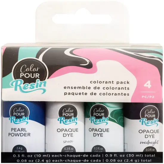 American Crafts Color Pour Resin Colorant Pack 4/Pkg {1}