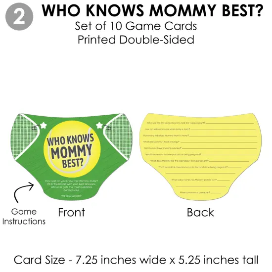 Big Dot of Happiness You Got Served - Tennis - 4 Baby Shower or Tennis Ball Party Games - 10 Cards Each - Gamerific Bundle {7}