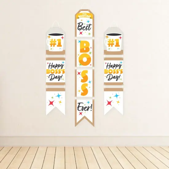 Big Dot of Happiness Happy Boss's Day - Hanging Vertical Paper Door Banners - Best Boss Ever Wall Decoration Kit - Indoor Door Decor {4}