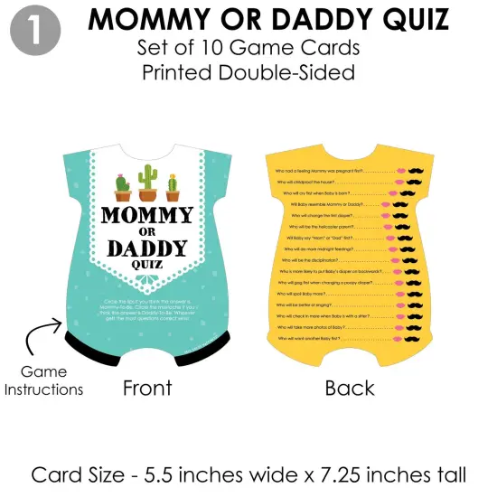 Big Dot of Happiness Let's Fiesta - 4 Baby Shower Games - 10 Cards Each - Gamerific Bundle {6}