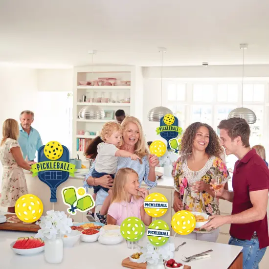 Big Dot of Happiness Let&rsquo;s Rally - Pickleball - Birthday or Retirement Party Centerpiece Sticks - Showstopper Table Toppers - 35 Pieces {6}