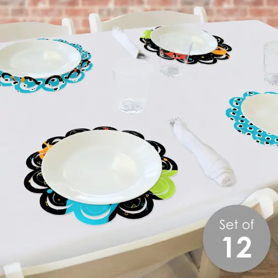 Big Dot of Happiness Monster Bash - Little Monster Birthday Party or Baby Shower Round Table Decorations - Paper Chargers - Place Setting For 12 {3}