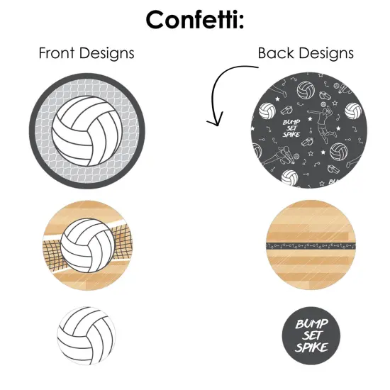 Big Dot of Happiness Bump, Set, Spike - Volleyball - Baby Shower or Birthday Party Decor and Confetti - Terrific Table Centerpiece Kit - Set of 30 {7}