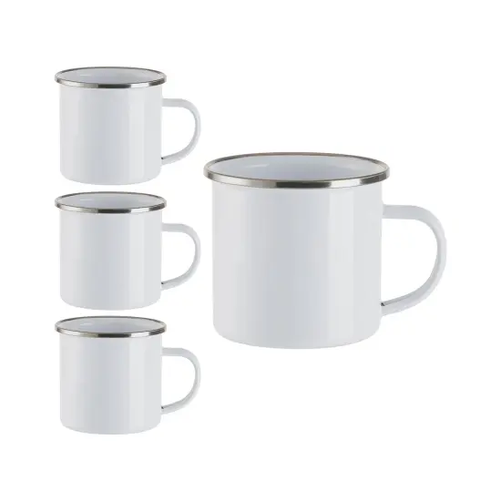 Craft Express 4 Pack 12oz Enamel Sublimation Mugs {1}