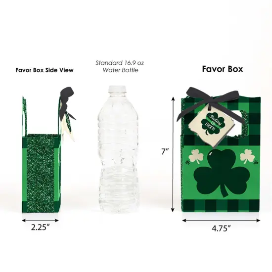 Big Dot of Happiness St. Patrick's Day - Saint Paddy's Day Party Favor Boxes - Set of 12 {3}
