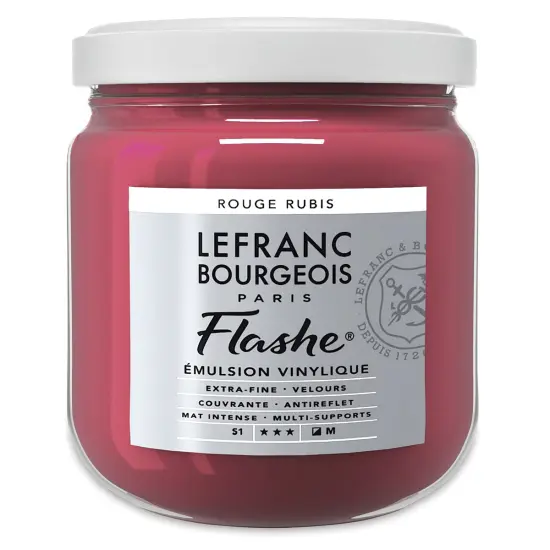 Lefranc & Bourgeois Flashe Vinyl Paint - Ruby Red, 400 ml jar {2}