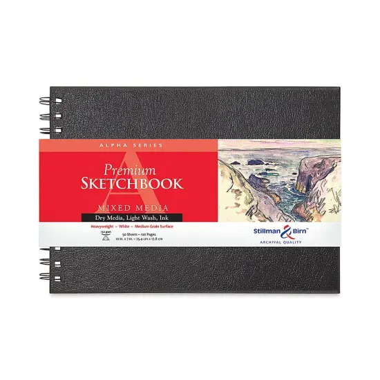 Stillman & Birn Alpha Series Sketchbook - 7" x 10", Landscape, Wirebound, 50 Sheets {1}