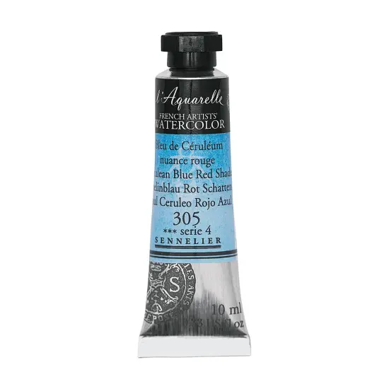 Sennelier French Artists' Watercolor - Cerulean Blue Red Shade, 10 ml, Tube {2}