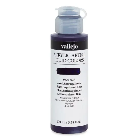 Vallejo Fluid Acrylic - Anthraquinone Blue, 100 ml {1}