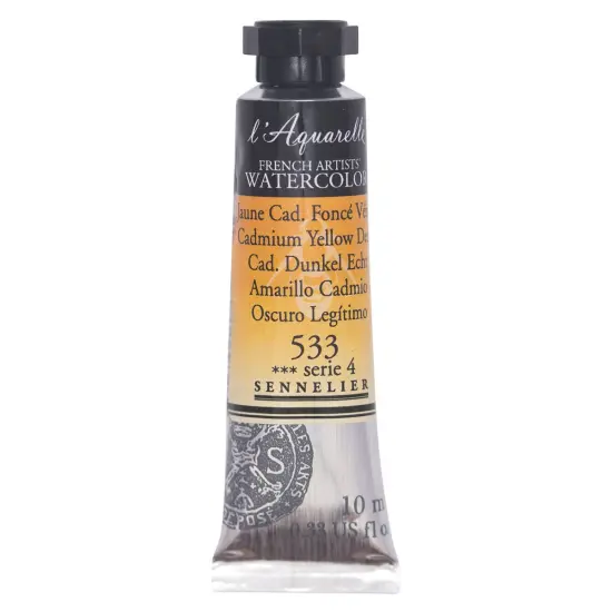 Sennelier French Artists' Watercolor - Cadmium Yellow Deep, 10 ml, Tube {1}