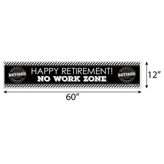 Big Dot of Happiness Happy Retirement - Retirement Party Decorations Party Banner {3}