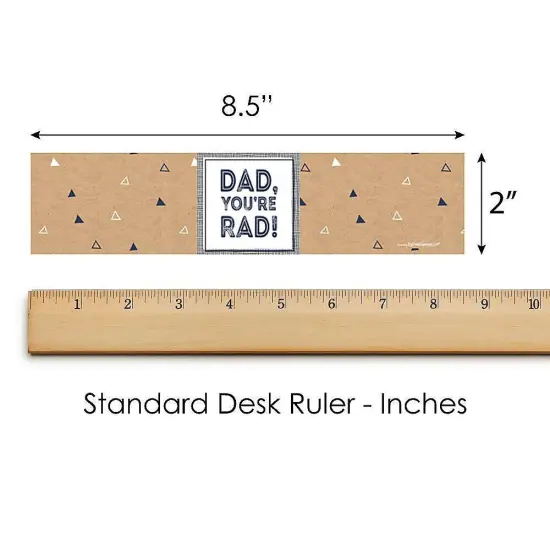 Big Dot of Happiness My Dad is Rad - Father's Day Water Bottle Sticker Labels - Set of 20 {6}
