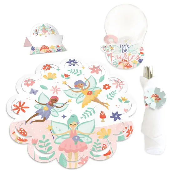 Big Dot of Happiness Let&rsquo;s Be Fairies - Fairy Garden Birthday Party Paper Charger and Table Decorations - Chargerific Kit - Place Setting for 8 {1}