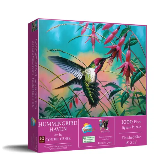 Sunsout Hummingbird Haven 500 pc Jigsaw Puzzle 70941 {2}