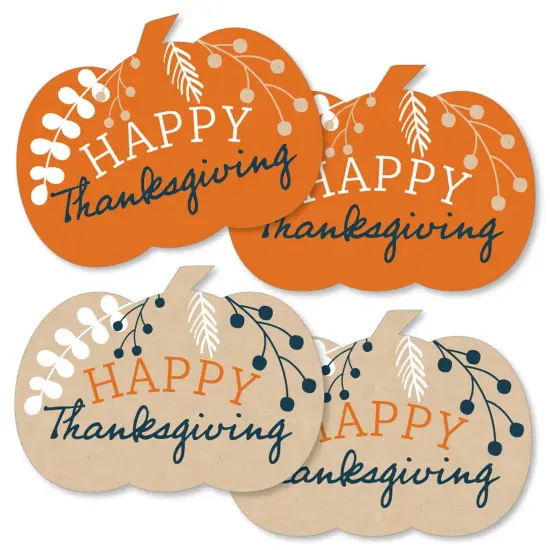 Big Dot of Happiness Happy Thanksgiving - Pumpkin Decorations Diy Fall Harvest Party Essentials - Set of 20 {3}