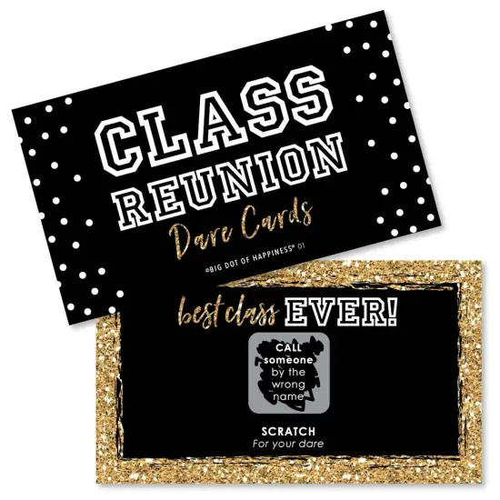 Big Dot of Happiness Reunited - School Class Reunion Party Game Scratch Off Dare Cards - 22 Count {1}