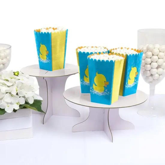 Big Dot of Happiness Ducky Duck - Baby Shower or Birthday Favor Popcorn Treat Boxes - Set of 12 {4}