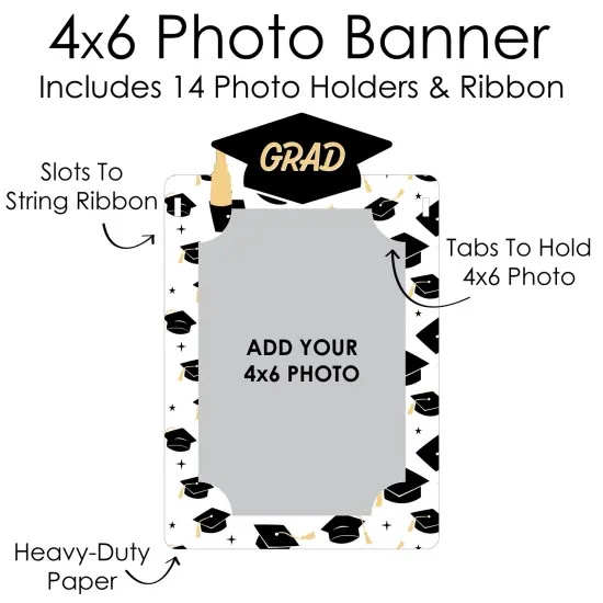 Big Dot of Happiness Goodbye High School, Hello College - DIY Graduation Party Decor - K-12 School Picture Display - Photo Banner {7}