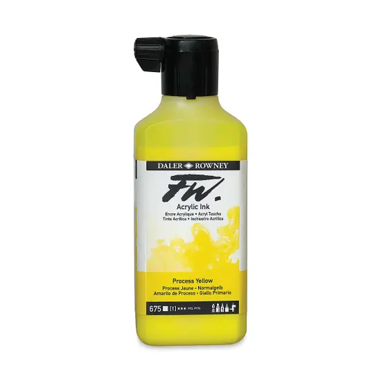 Daler-Rowney FW Acrylic Water-Resistant Artists Ink - 6 oz, Process Yellow {1}