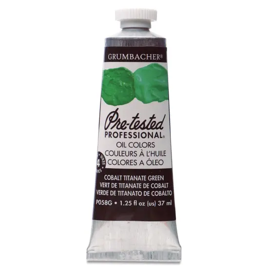 Grumbacher Pre-Tested Artists' Oil Color - Cobalt Titanate Green, 1.25 oz tube {1}