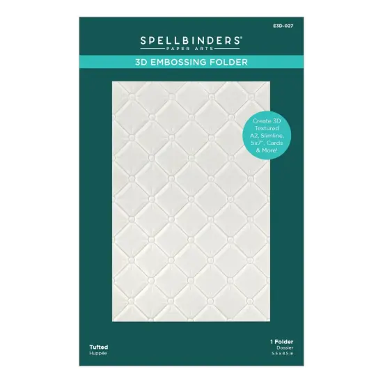 Spellbinders 3D Embossing Folder 5.5"X8.5"-Tufted {1}