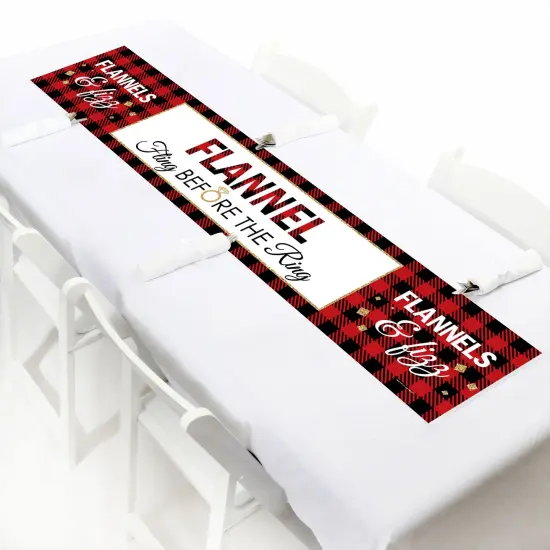 Big Dot of Happiness Flannel Fling Before the Ring - Buffalo Plaid Bachelorette Party Decorations Party Banner {7}