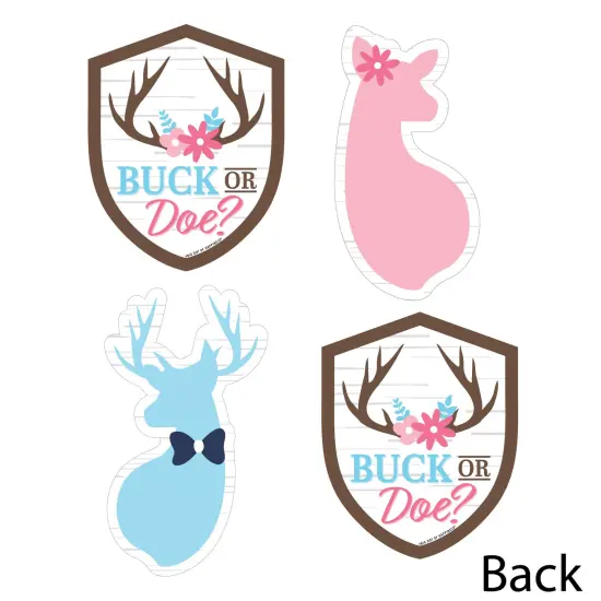 Big Dot of Happiness Buck or Doe - Badge, Buck, and Doe Decorations DIY Hunting Gender Reveal Party Essentials - Set of 20 {4}