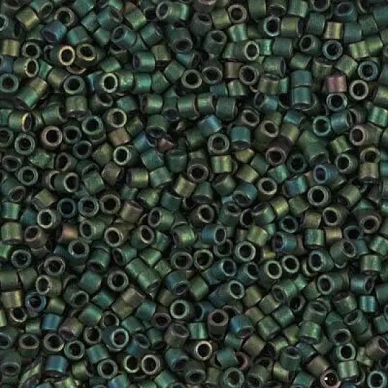 Miyuki Delica Bead 10/0, DBM0327, Matte Metallic Dark Green Iris {1}