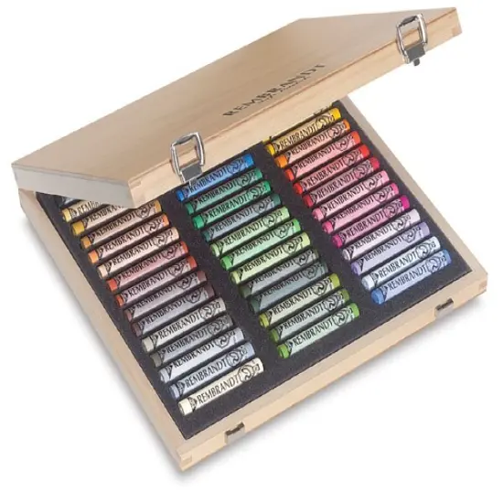 Rembrandt Soft Pastel Set - Landscape, Wood Box, Set of 45 {2}