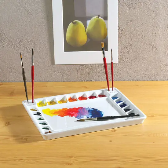 Tom Lynch Porcelain Palette - 16" x 1 1/4" x 12" {1}