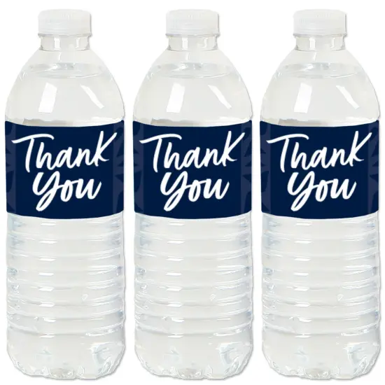 Big Dot of Happiness Navy Blue Elegantly Simple - Guest Party Favors Water Bottle Sticker Labels - Set of 20 {1}