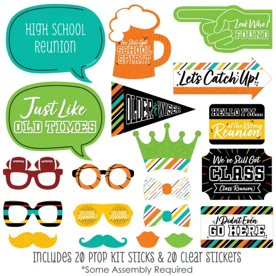Big Dot of Happiness Still Got Class - High School Reunion Party Photo Booth Props Kit - 20 Count {3}