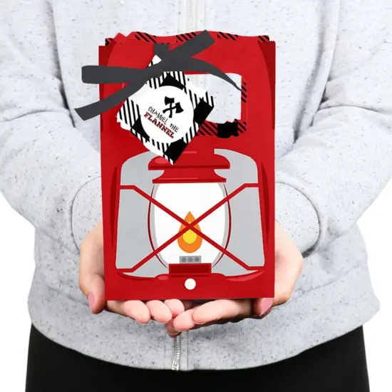 Big Dot of Happiness Lumberjack - Channel the Flannel - Buffalo Plaid Party Favor Boxes - Set of 12 {6}