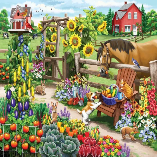 Sunsout Sharing a Snack 1000 pc Jigsaw Puzzle 63031 {1}