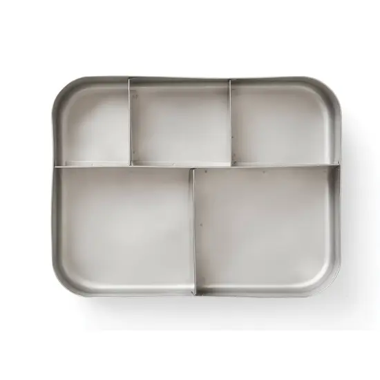 Fox Run 20803 Stainless Steel 5 Compartment Snack Container with Lid {3}