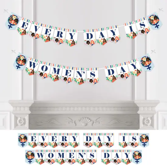 Big Dot of Happiness Women's Day - Feminist Party Bunting Banner - Party Decorations - Every Day is Women's Day {1}