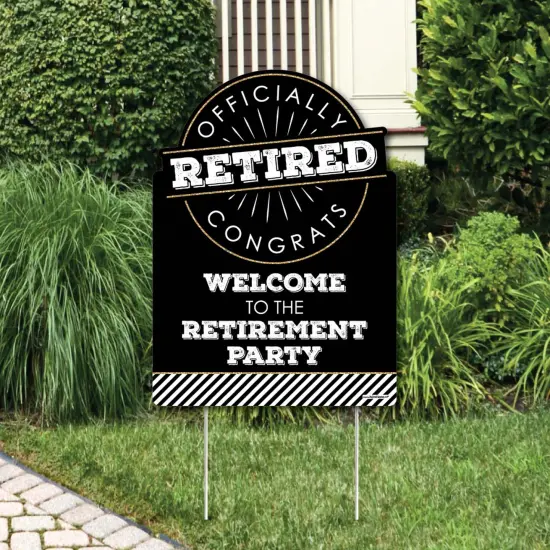 Big Dot of Happiness Happy Retirement - Party Decorations - Retirement Party Welcome Yard Sign {1}