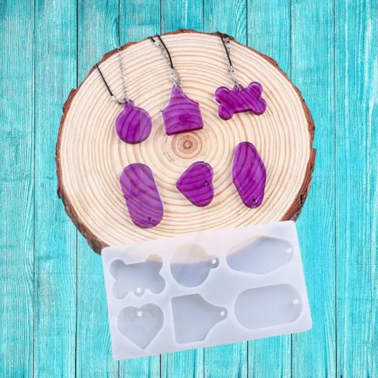 UV Safe Dog Cat Cow Luggage Tag and More Combo Mold for Epoxy Resin Art {1}