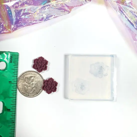 Matte 12mm Succulents Silicone Mold(A10) {3}