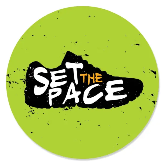 Big Dot of Happiness Set the Pace - Running - Track, Cross Country or Marathon Party Circle Sticker Labels - 24 Count {1}