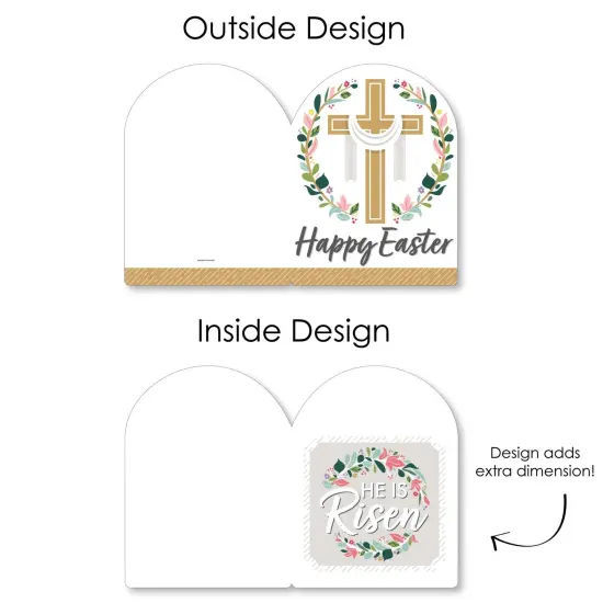 Big Dot of Happiness Religious Easter - Christian Holiday Giant Greeting Card - Big Shaped Jumborific Card {7}
