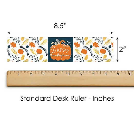 Big Dot of Happiness Happy Thanksgiving - Fall Harvest Party Water Bottle Sticker Labels - Set of 20 {6}